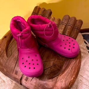 Girls, Pink CROC Boots, size 13Y